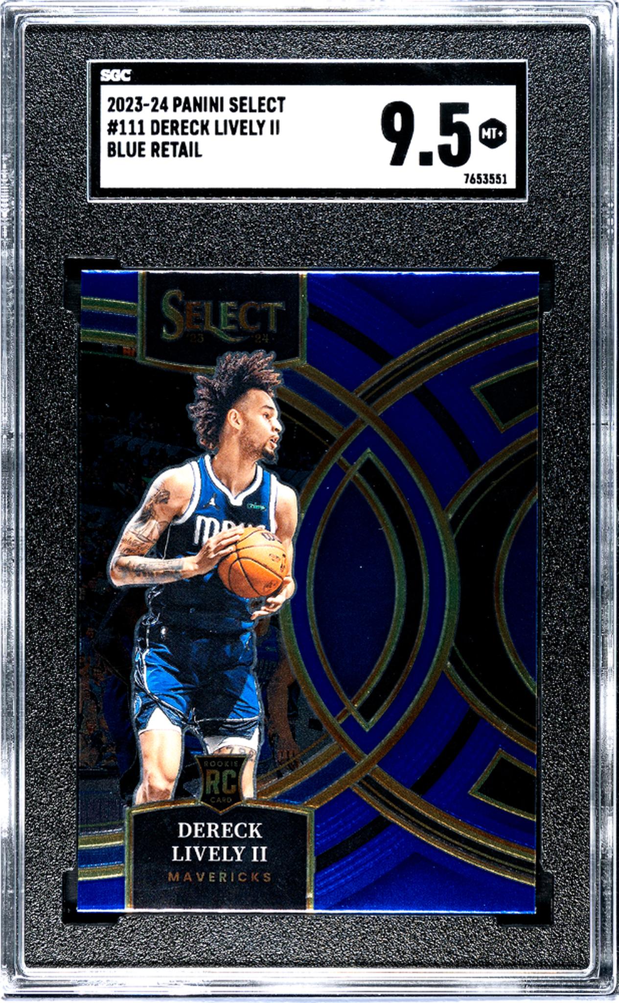 2023-24 Panini Select #111 Dereck Lively II Blue SGC 9.5