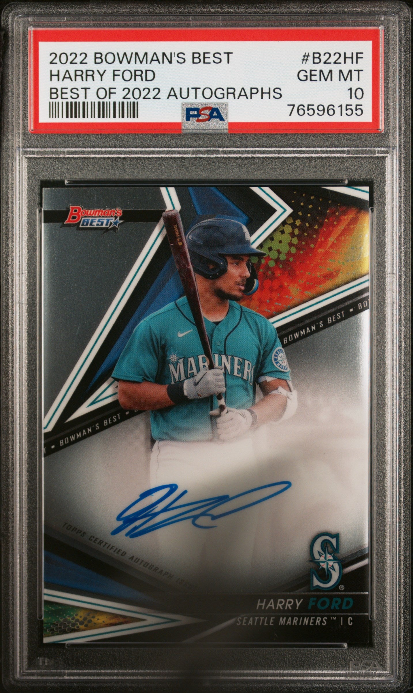 2022 Bowman's Best Best of '22 Autographs Harry Ford #B22-HF PSA 10