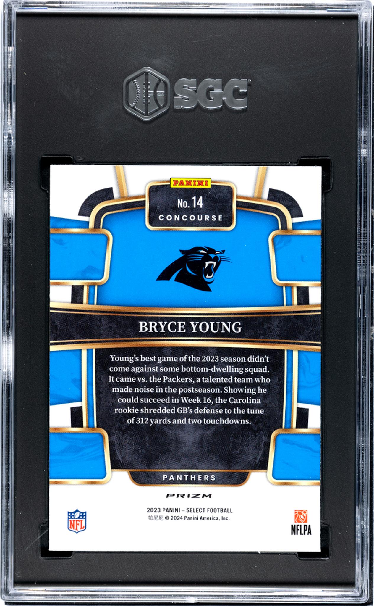 2023 Panini Select #14 Bryce Young Silver Rookie SGC 9.5