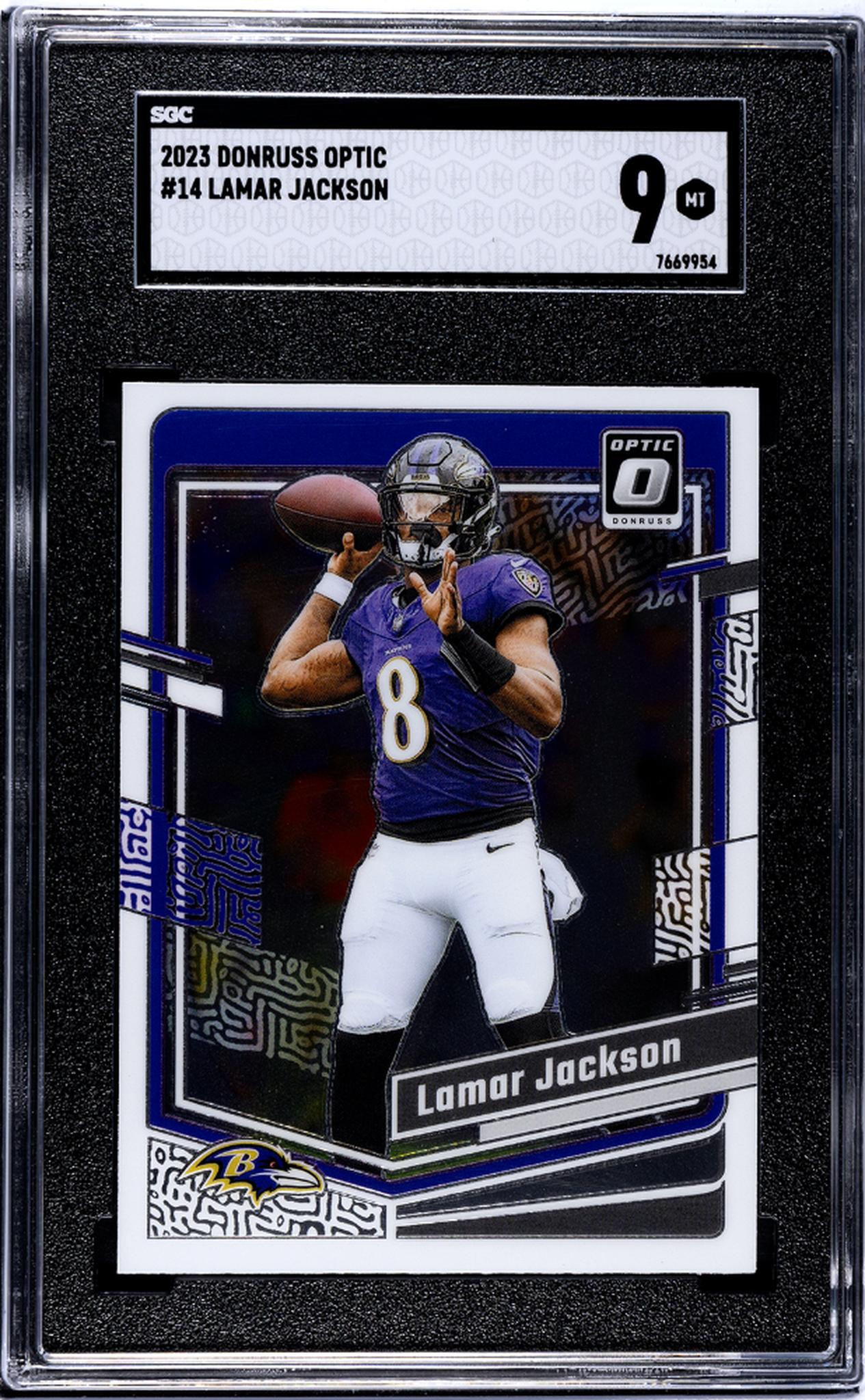 2023 Donruss Optic #14 Lamar Jackson SGC 9