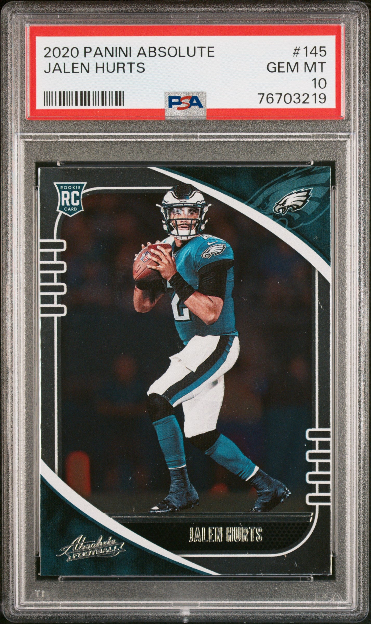 2020 Absolute #145 Jalen Hurts PSA 10