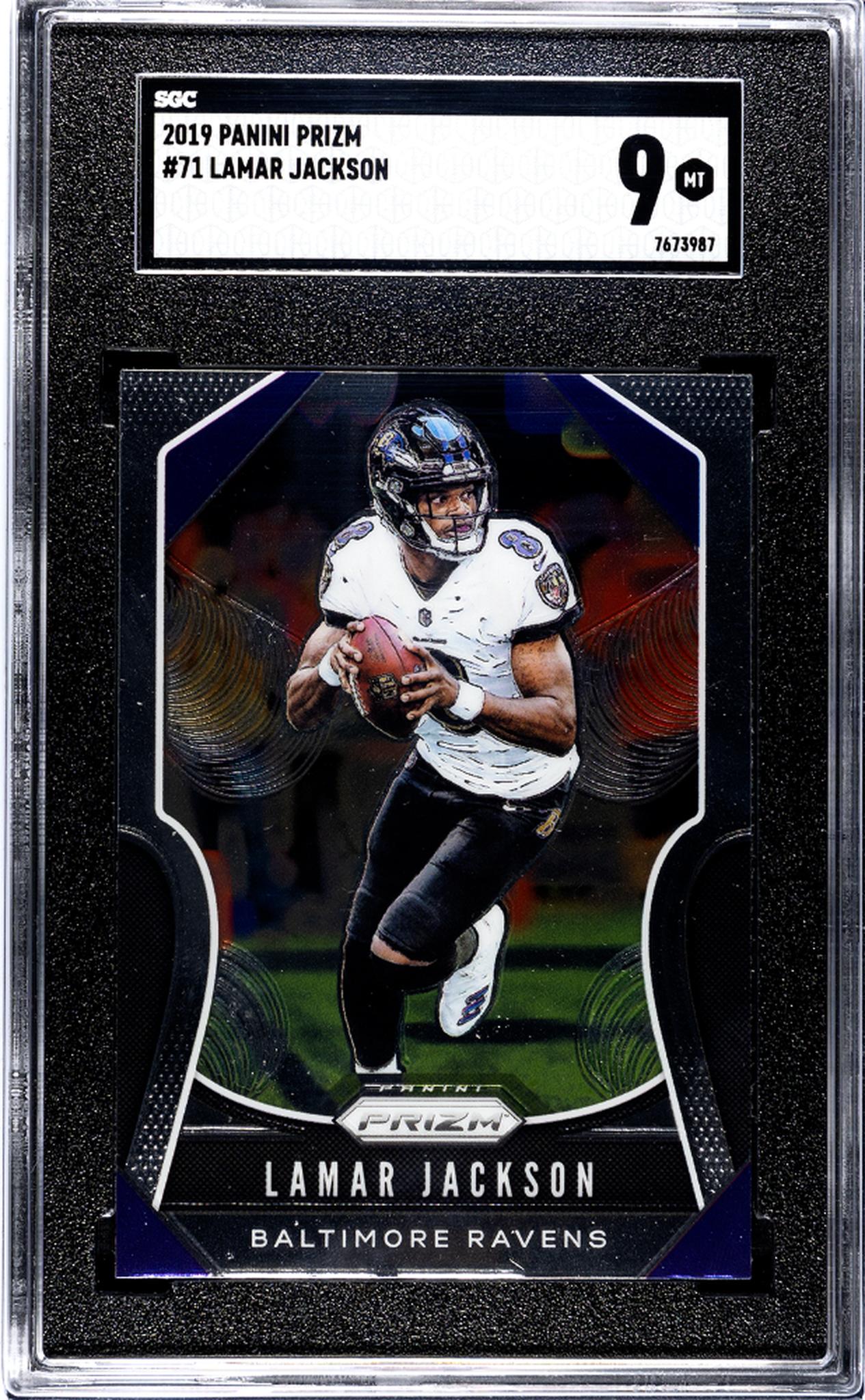 2019 Panini Prizm #71 Lamar Jackson SGC 9