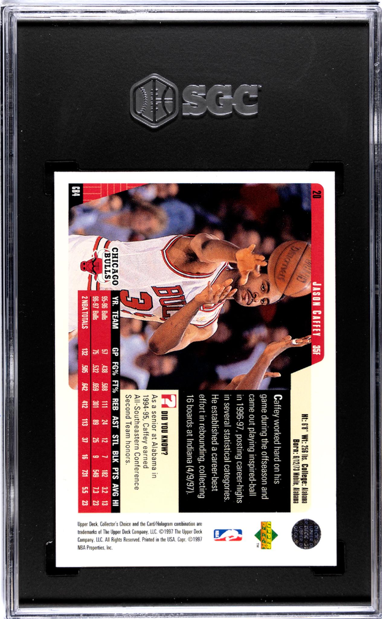 1997-98 Upper Deck Collector's Choice #20 Jason Caffey SGC 9