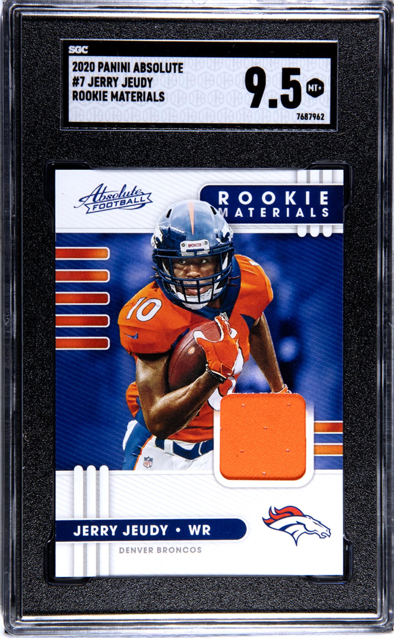 2020 Panini Absolute #7 Jerry Jeudy Rookie jersey SGC 9.5