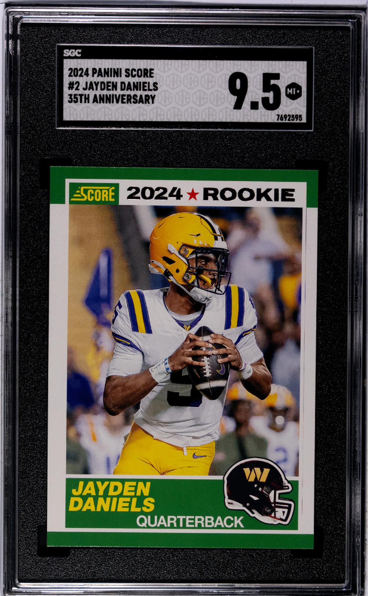 2024 Panini Score #2 Jayden Daniels 35th Anniversary SGC 9.5