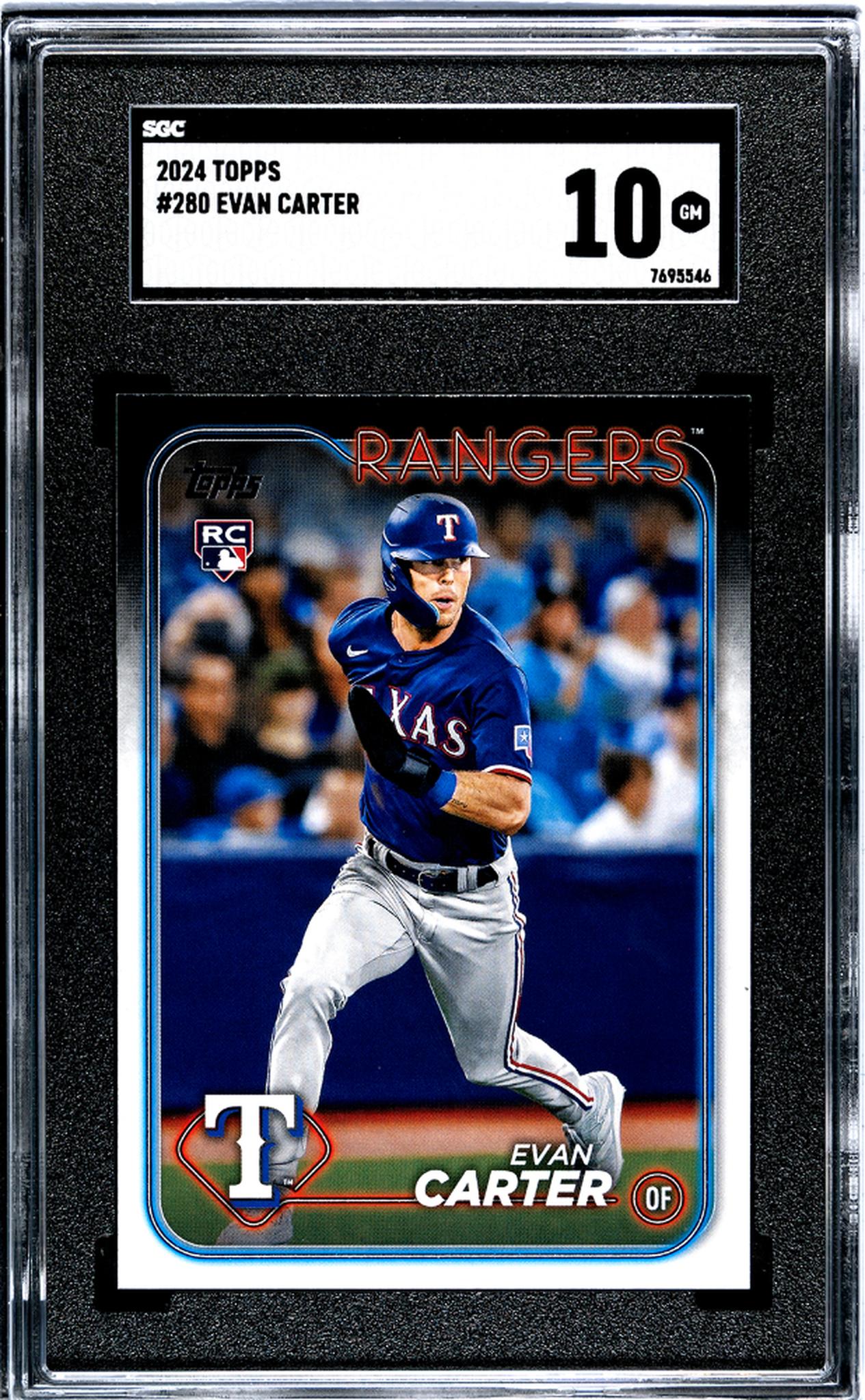 2024 Topps Series 1 Evan Carter #280 RC SGC 10