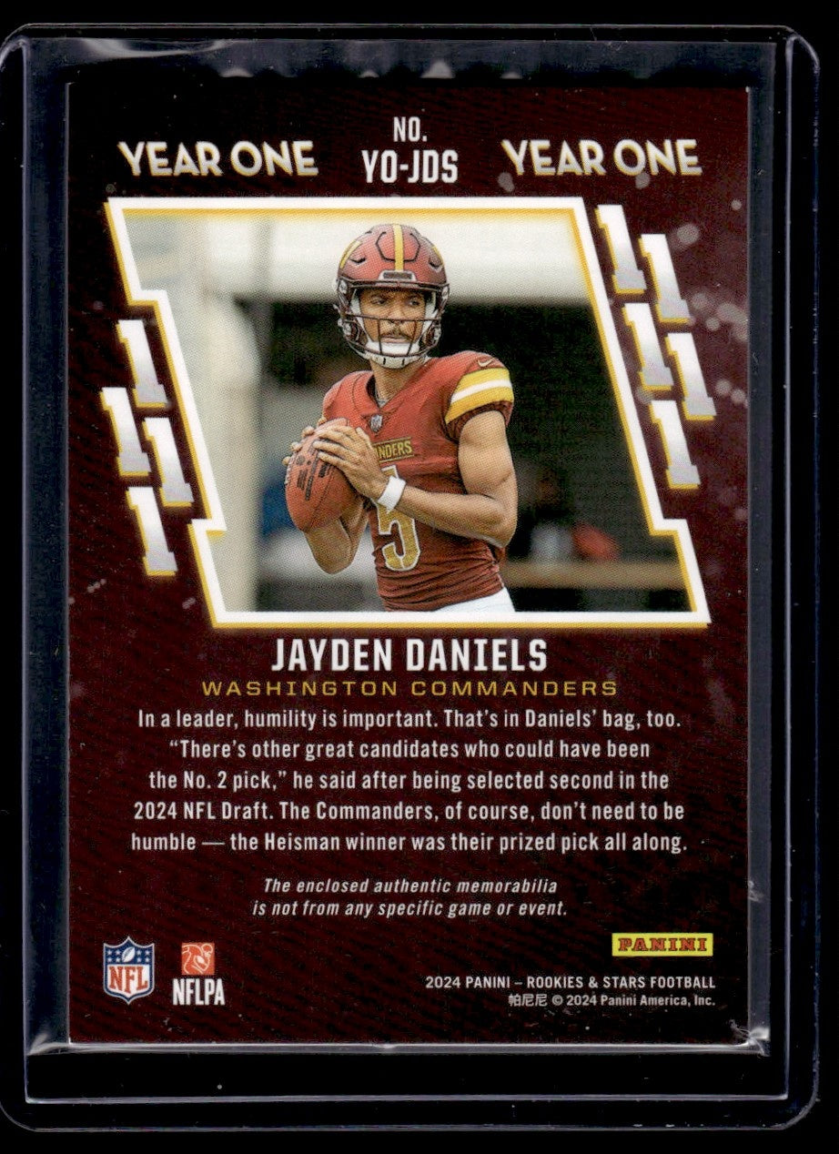 2024 Panini Rookies & Stars Year One Jayden Daniels #YO-JDS RC Patch /299