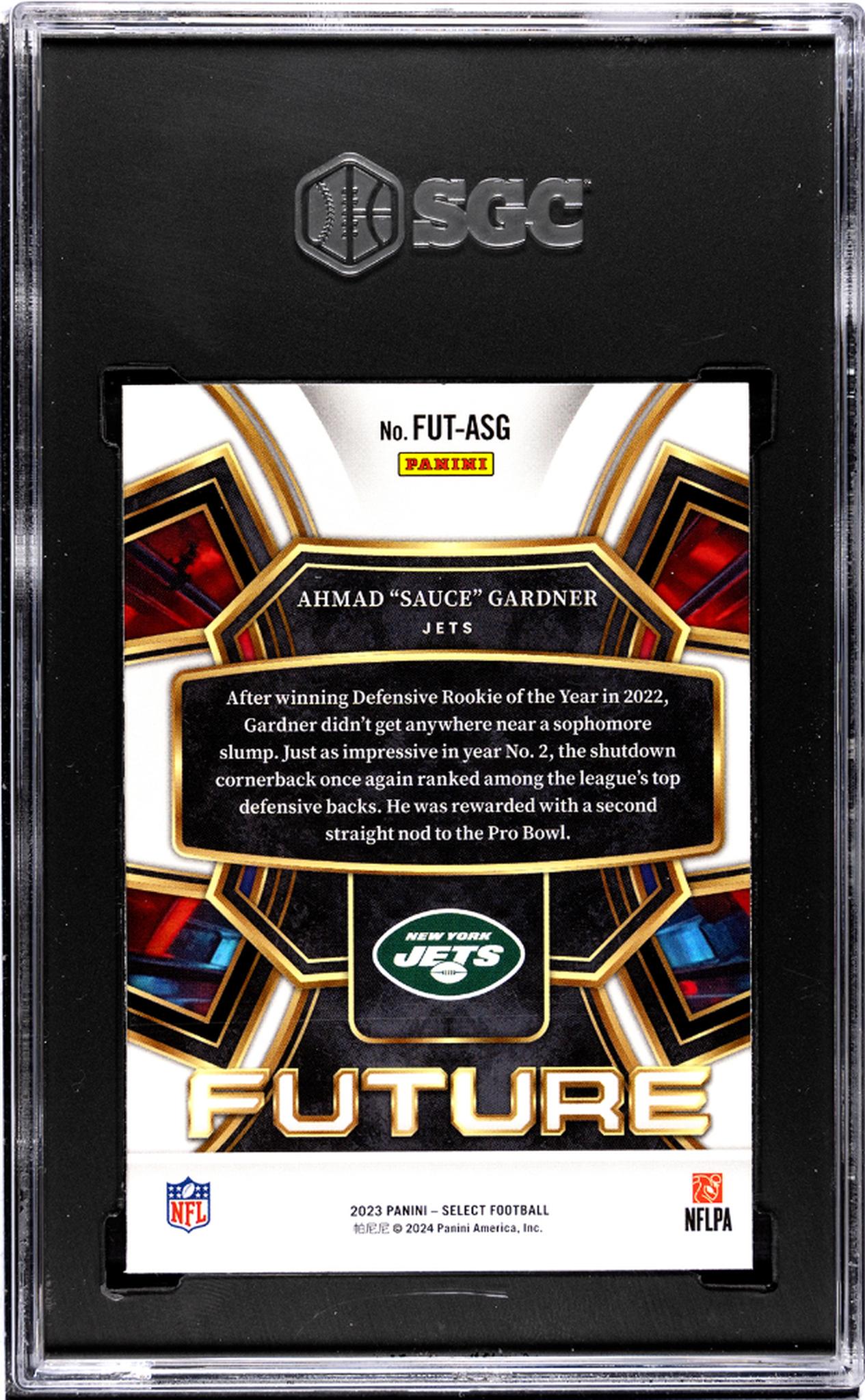 2023 Panini Select #FUT-ASG Ahmad Gardner Future SGC 9