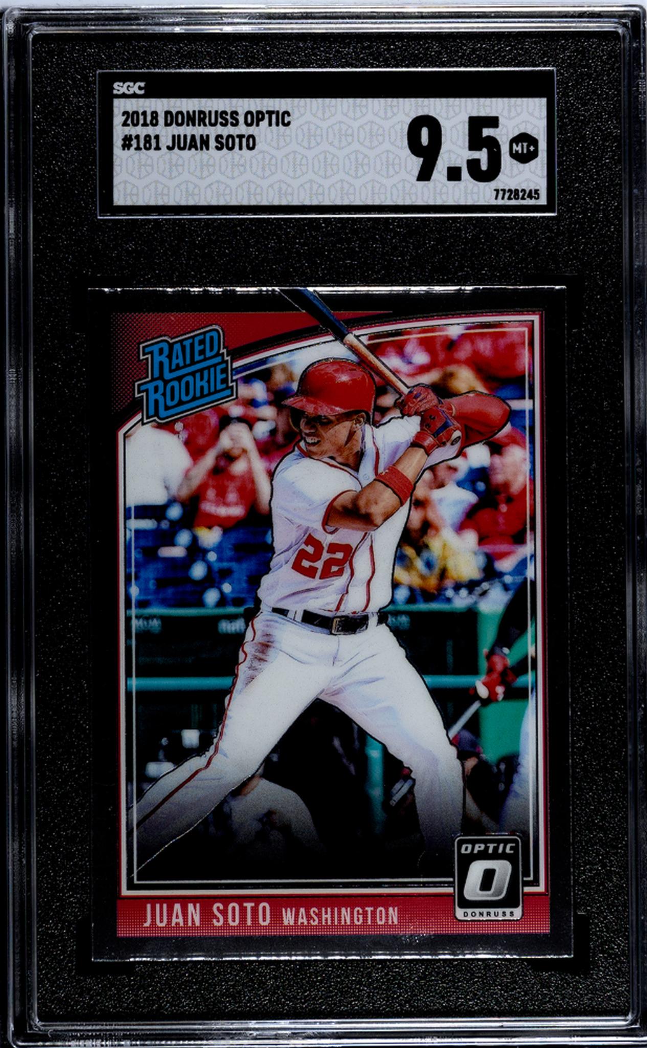 2018 Donruss Optic #181 Juan Soto Rated Rookie SGC 9.5