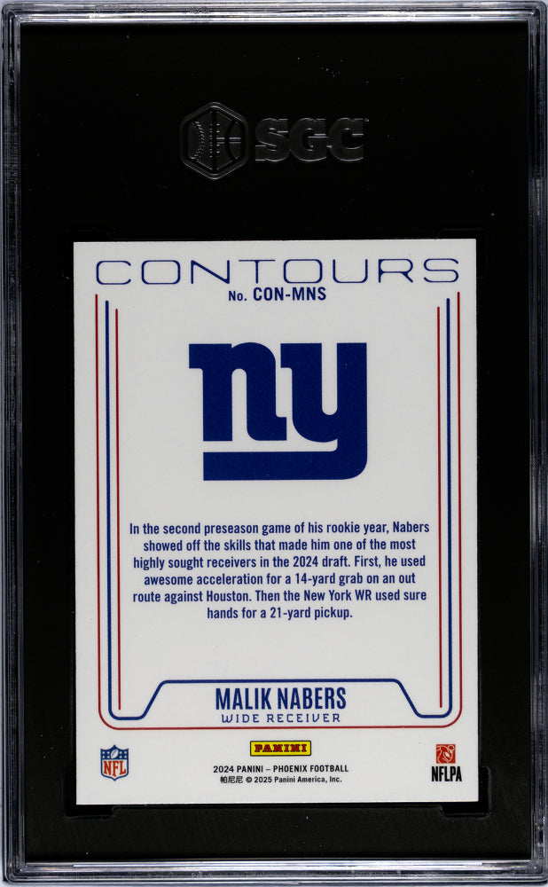 2024 Panini Phoenix #CON-MNS Malik Nabers Contours SGC 10