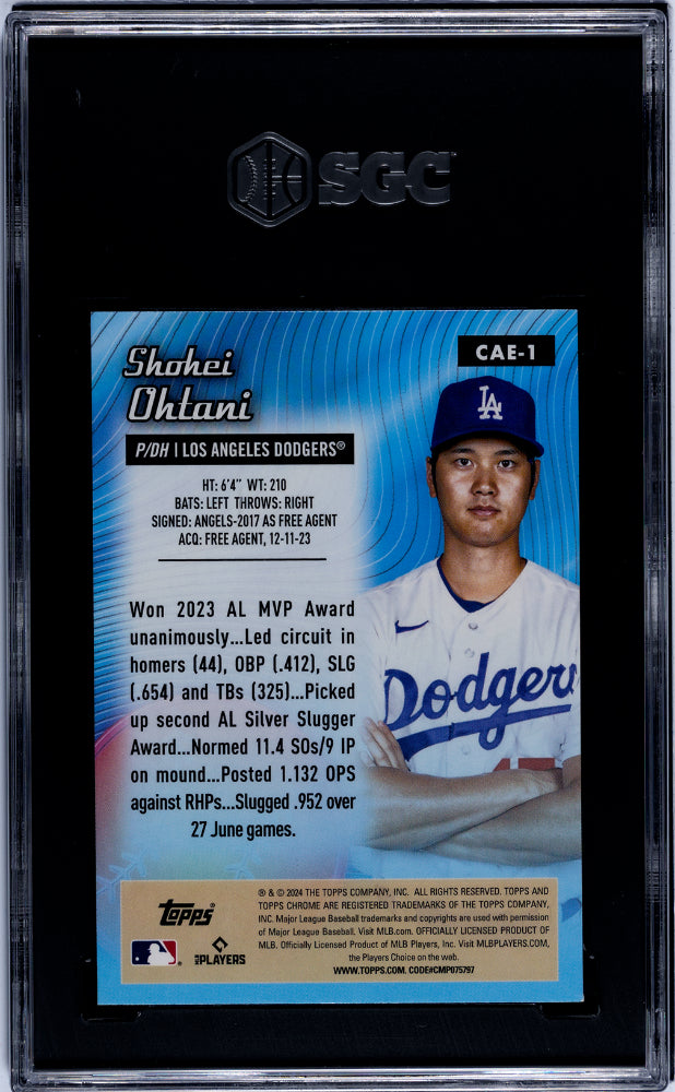 2024 Topps Chrome #CAE-1 Shohei Ohtani All Etch SGC 10