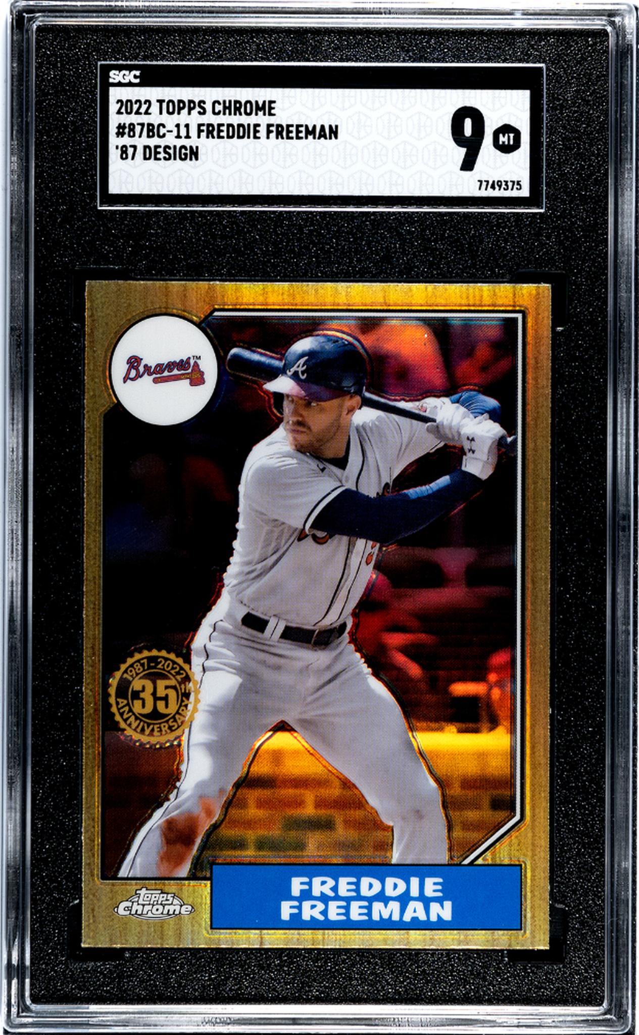 2022 Topps Chrome '87 Design Freddie Freeman #87BC-11 SGC 9