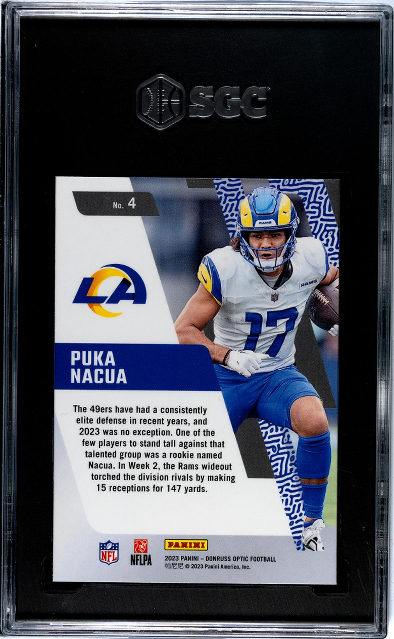 2023 Panini Donruss Optic #4 Puka Nacua Rookie SGC 9.5