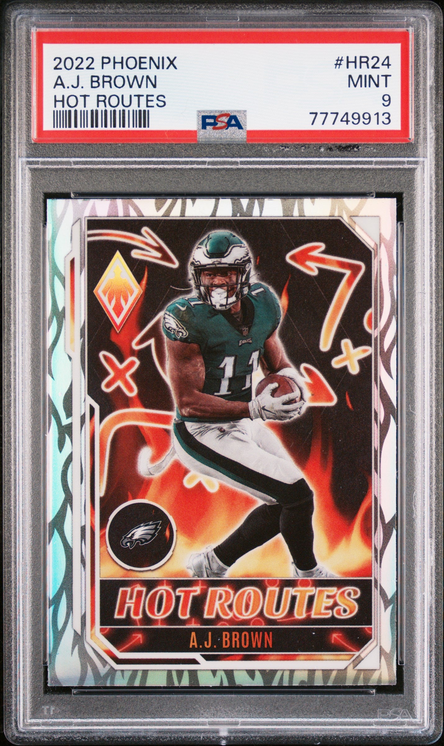 2022 Panini Phoenix Hot Routes A.J. Brown #HR-24 PSA 9