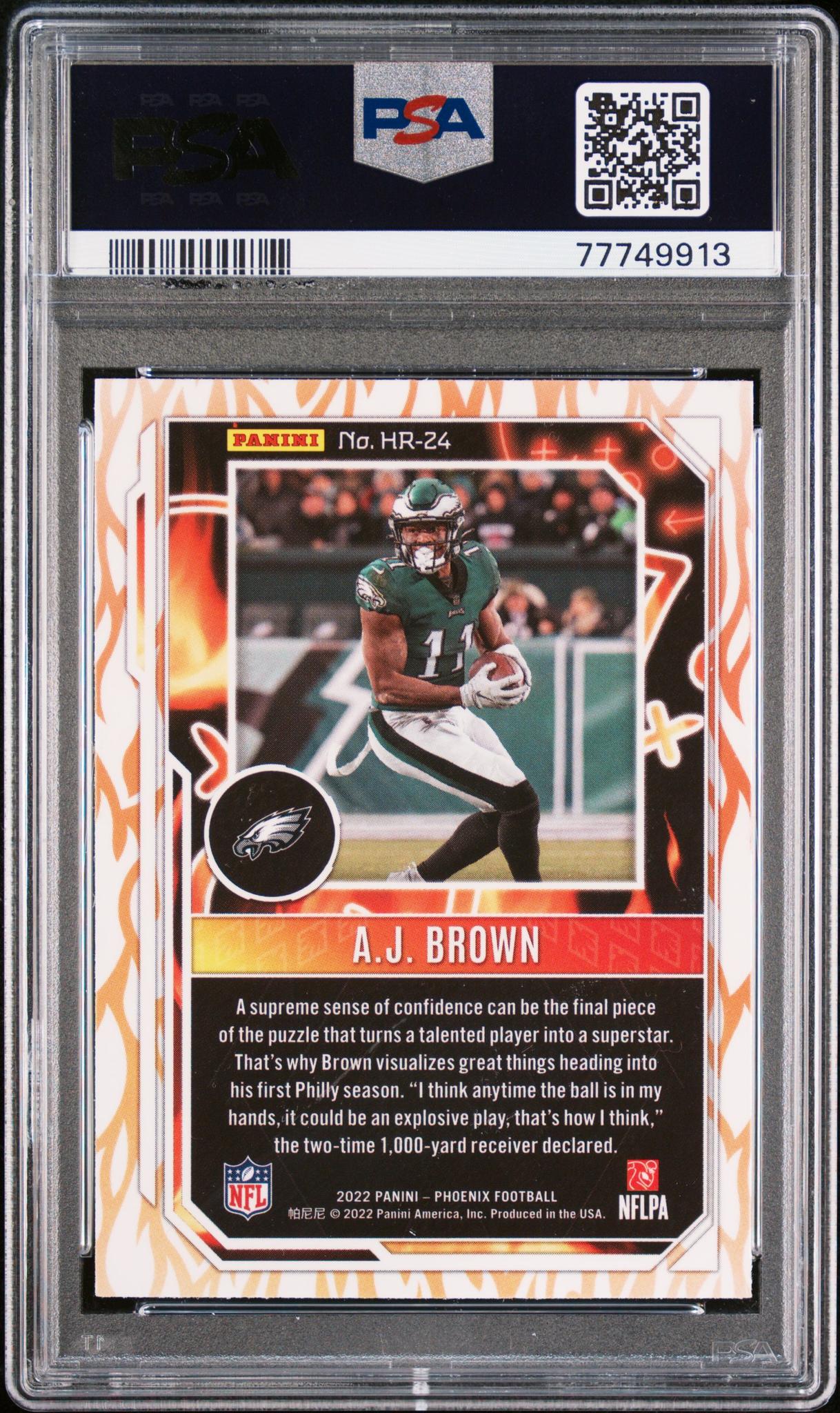 2022 Panini Phoenix Hot Routes A.J. Brown #HR-24 PSA 9