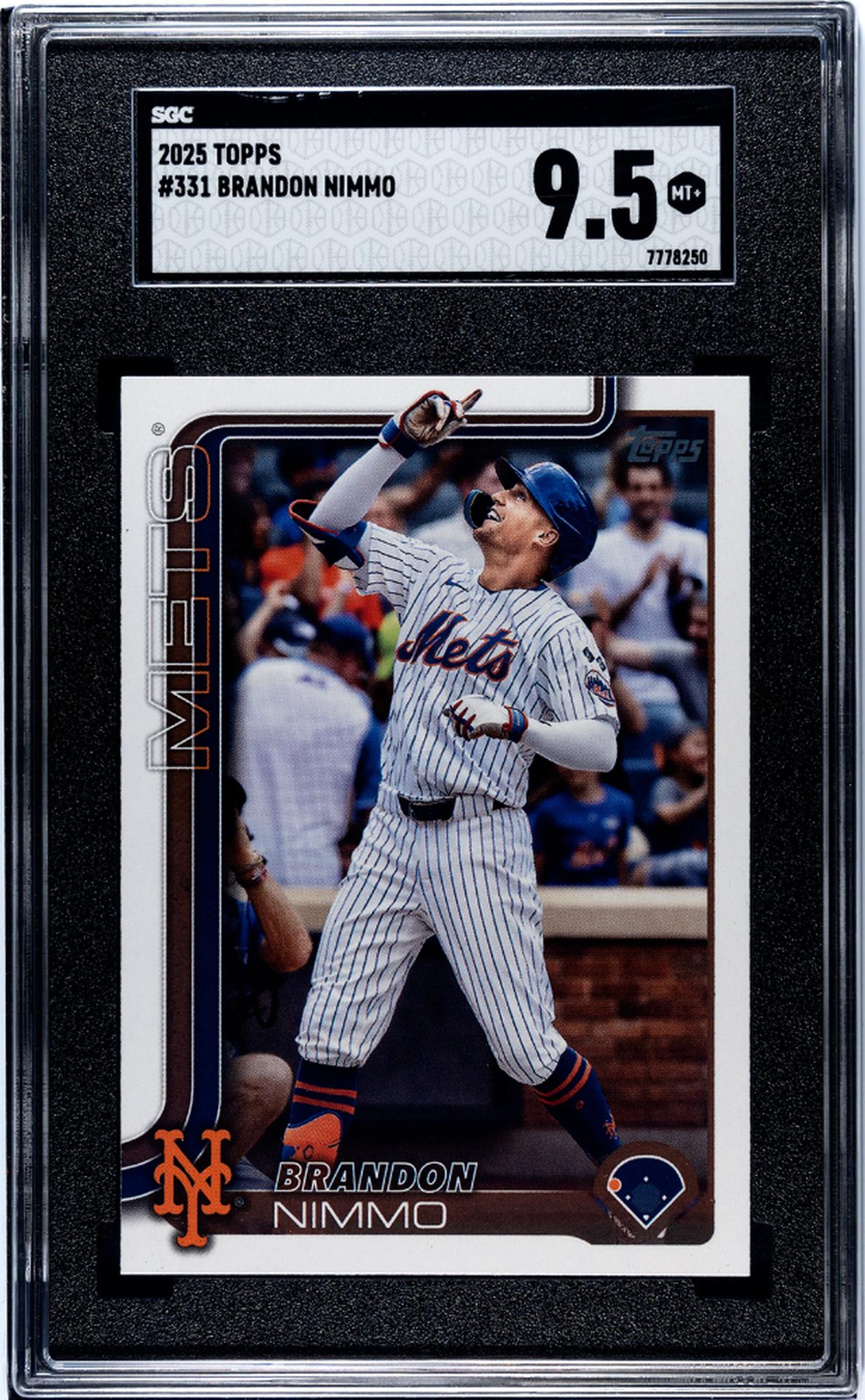 2025 Topps Series One Brandon Nimmo #331 SGC 9.5