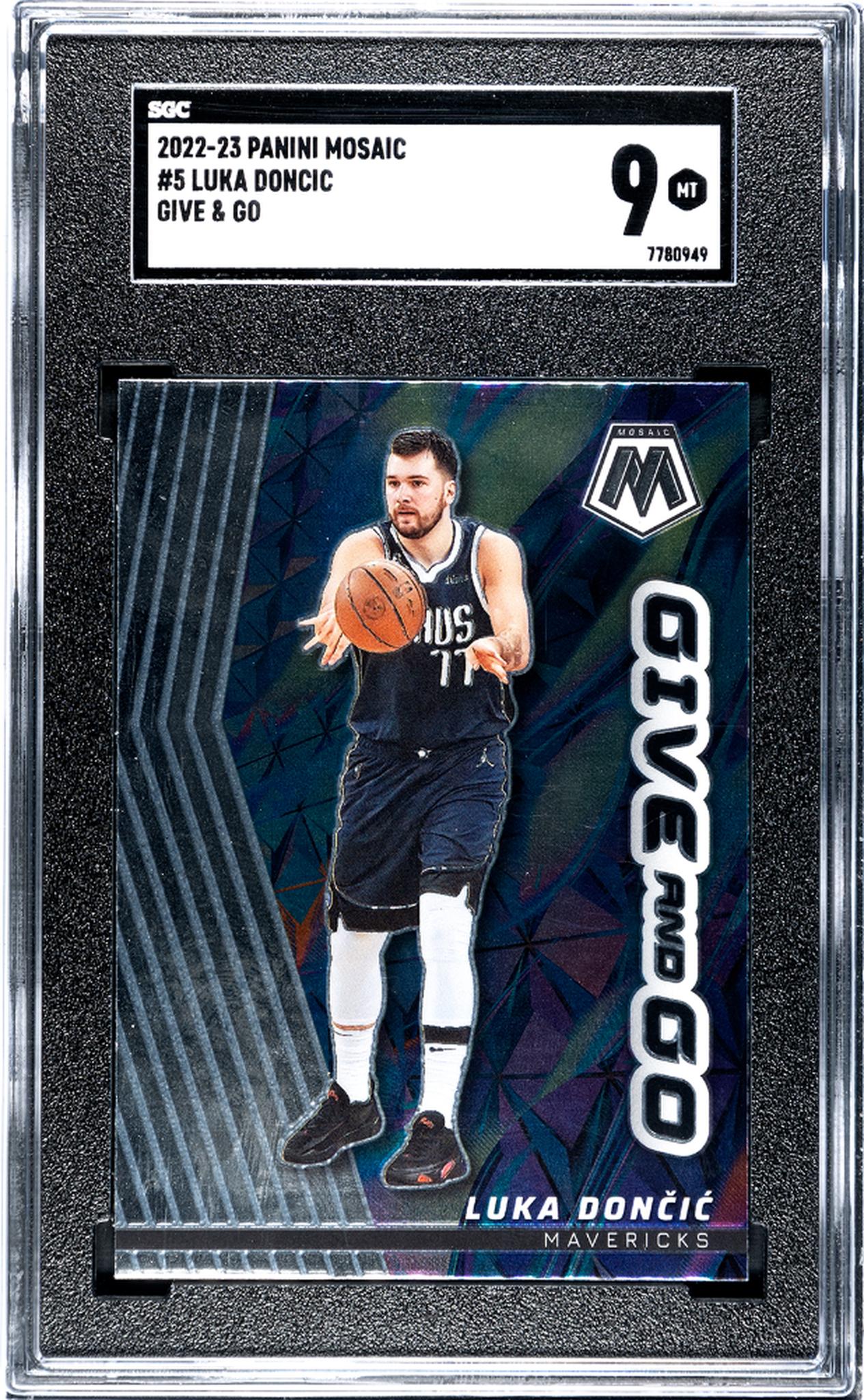 2022-23 Panini Mosaic #5 Luka Doncic Give & Go SGC 9