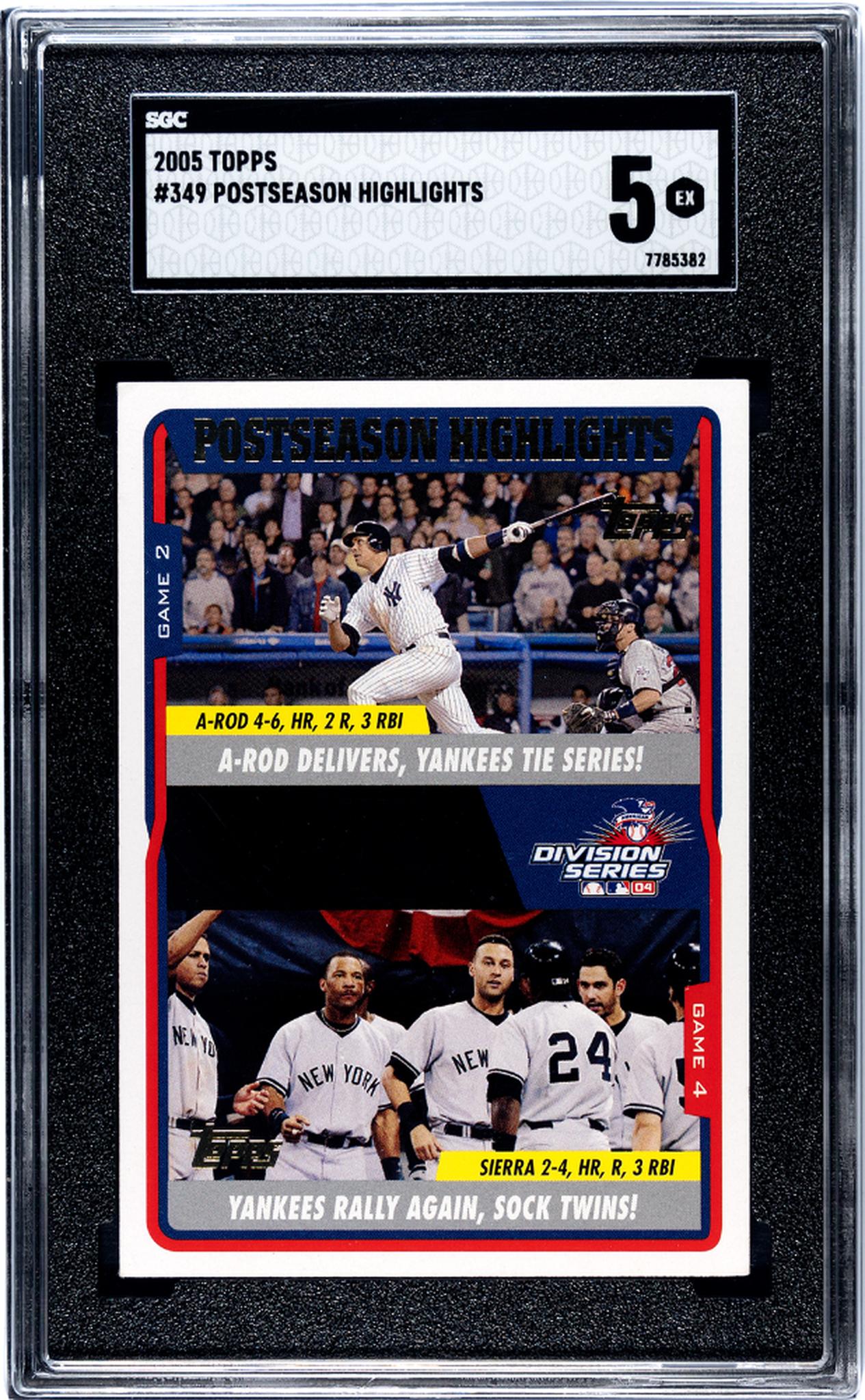 2005 Topps Postseason Highlights Alex Rodriguez #349 SGC 5