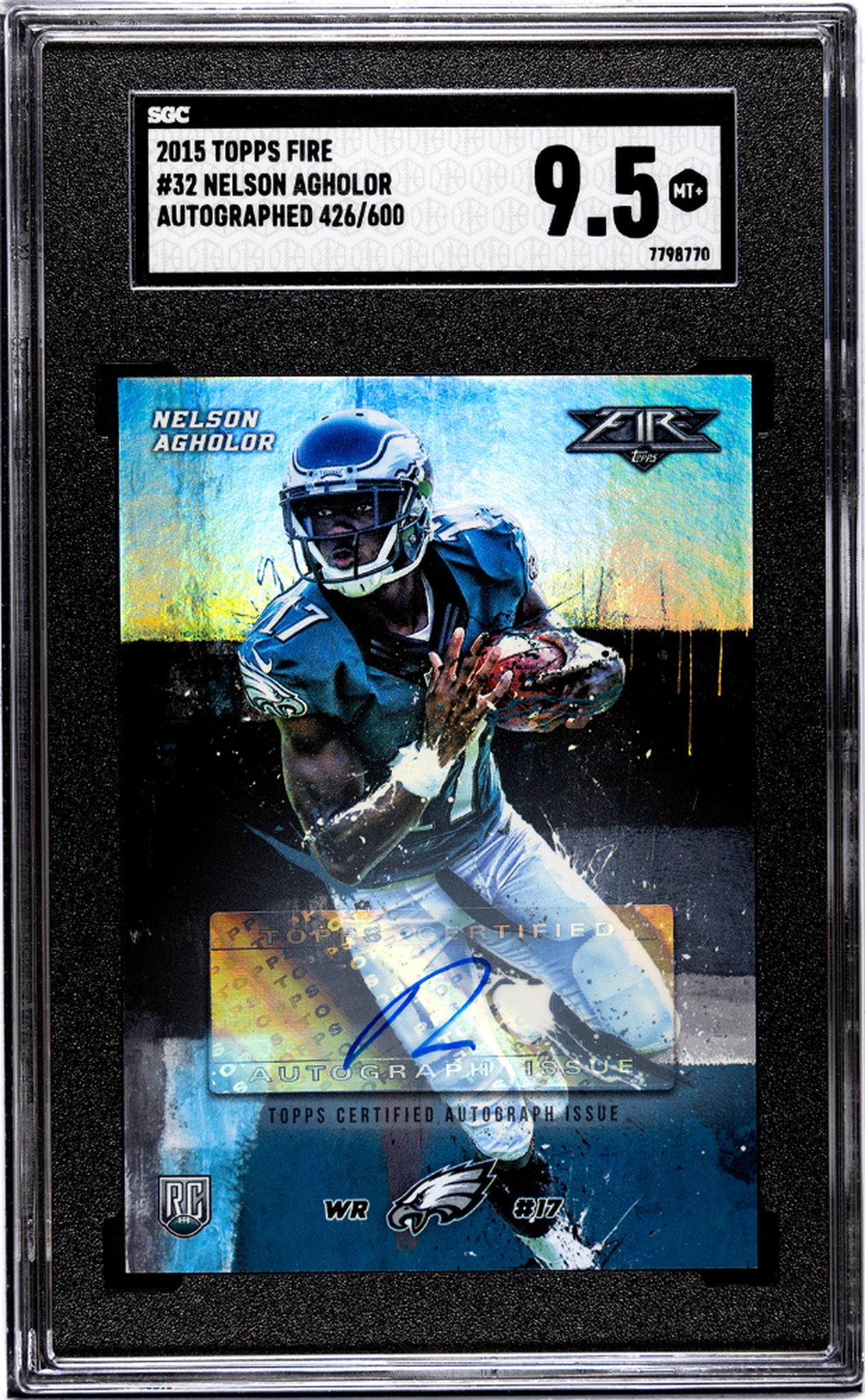 2015 Topps Fire #32 Nelson Agholor /600 SGC 9.5