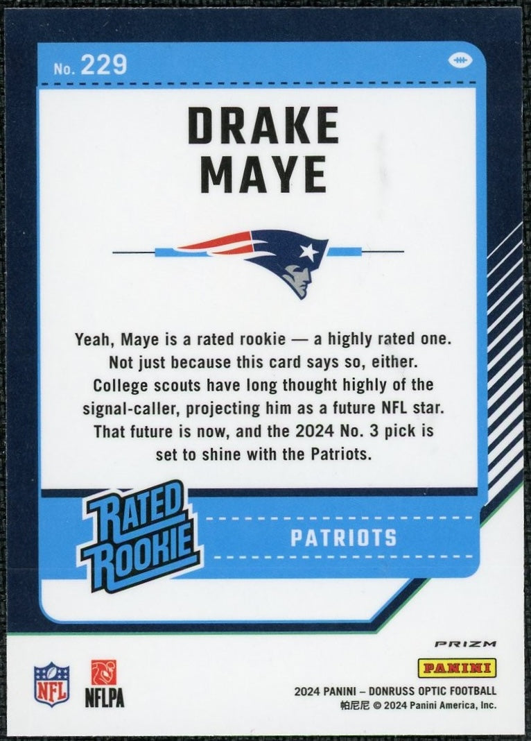 2024 Donruss Optic 229 Drake Maye