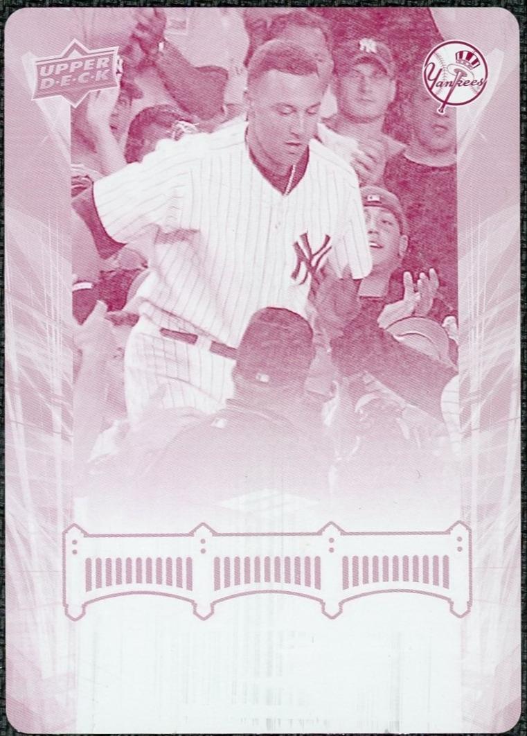 2008 Upper Deck Spectrum Derek Jeter Retrospectrum Printing Plates Magenta #1/1
