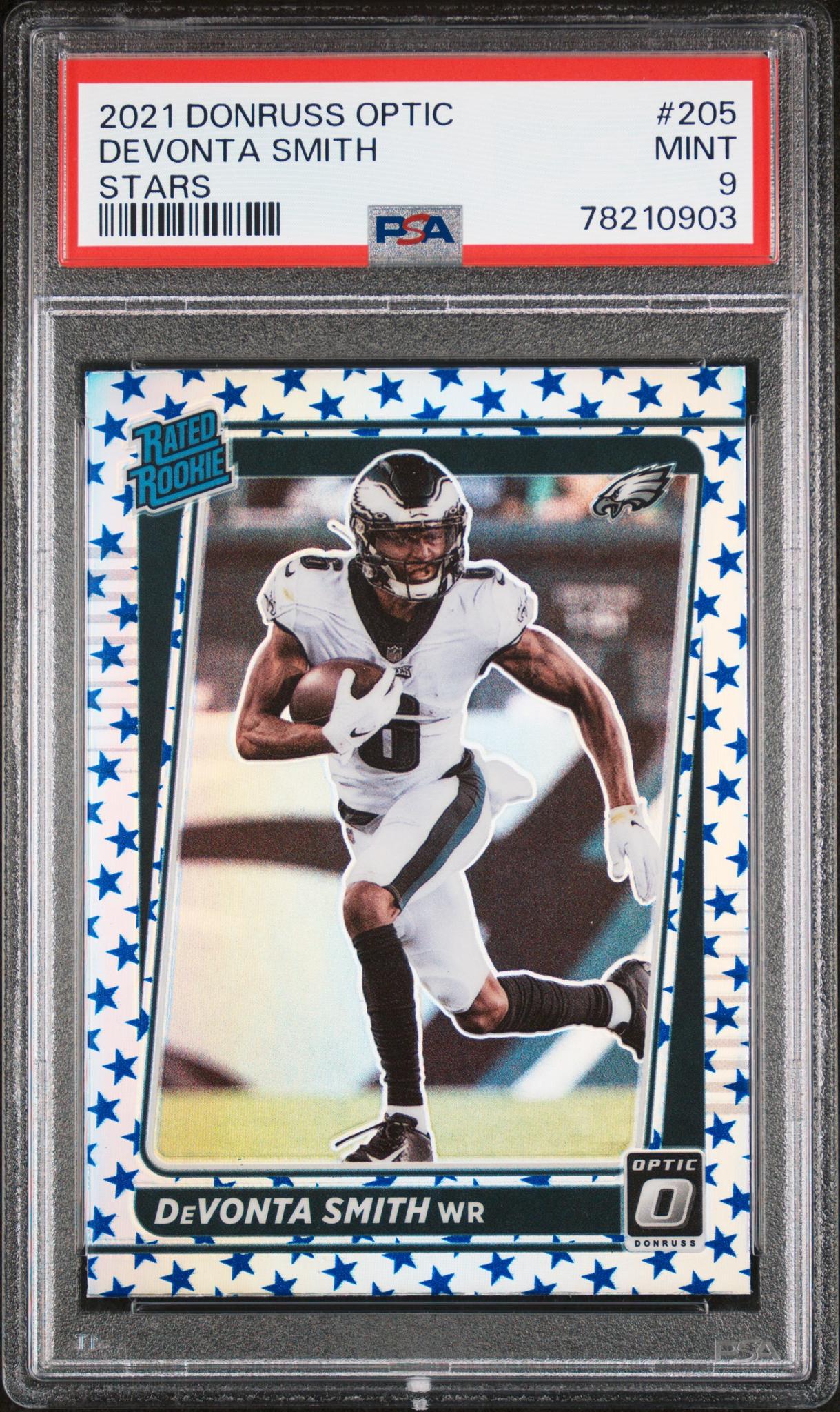 2021 Panini Donruss Optic Stars DeVonta Smith #205 RC PSA 9