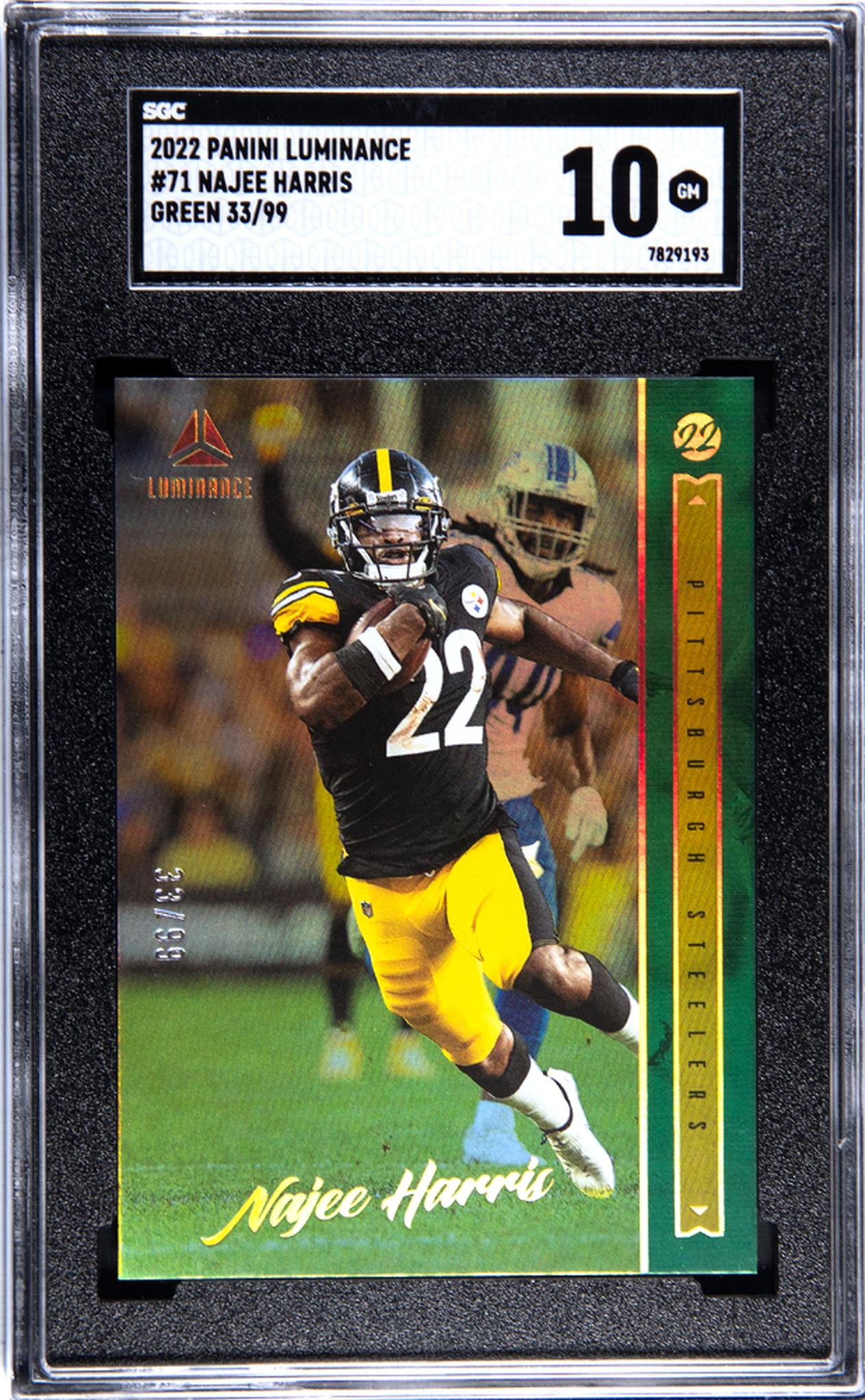 2022 Panini Luminance #71 Najee Harris Green 33/99 SGC 10