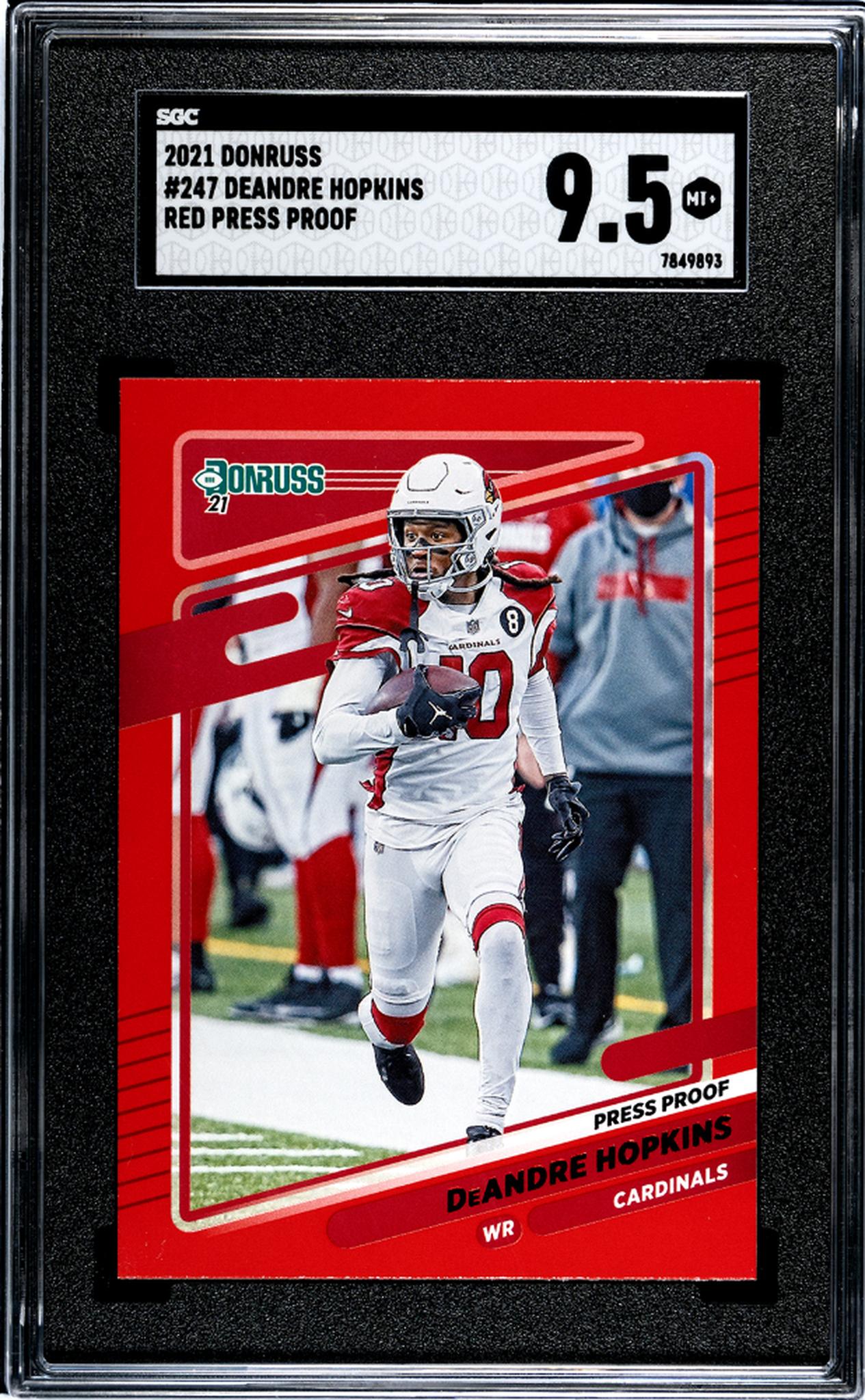 2021 Donruss #247 Deandre Hopkins Red Press Proof SGC 9.5