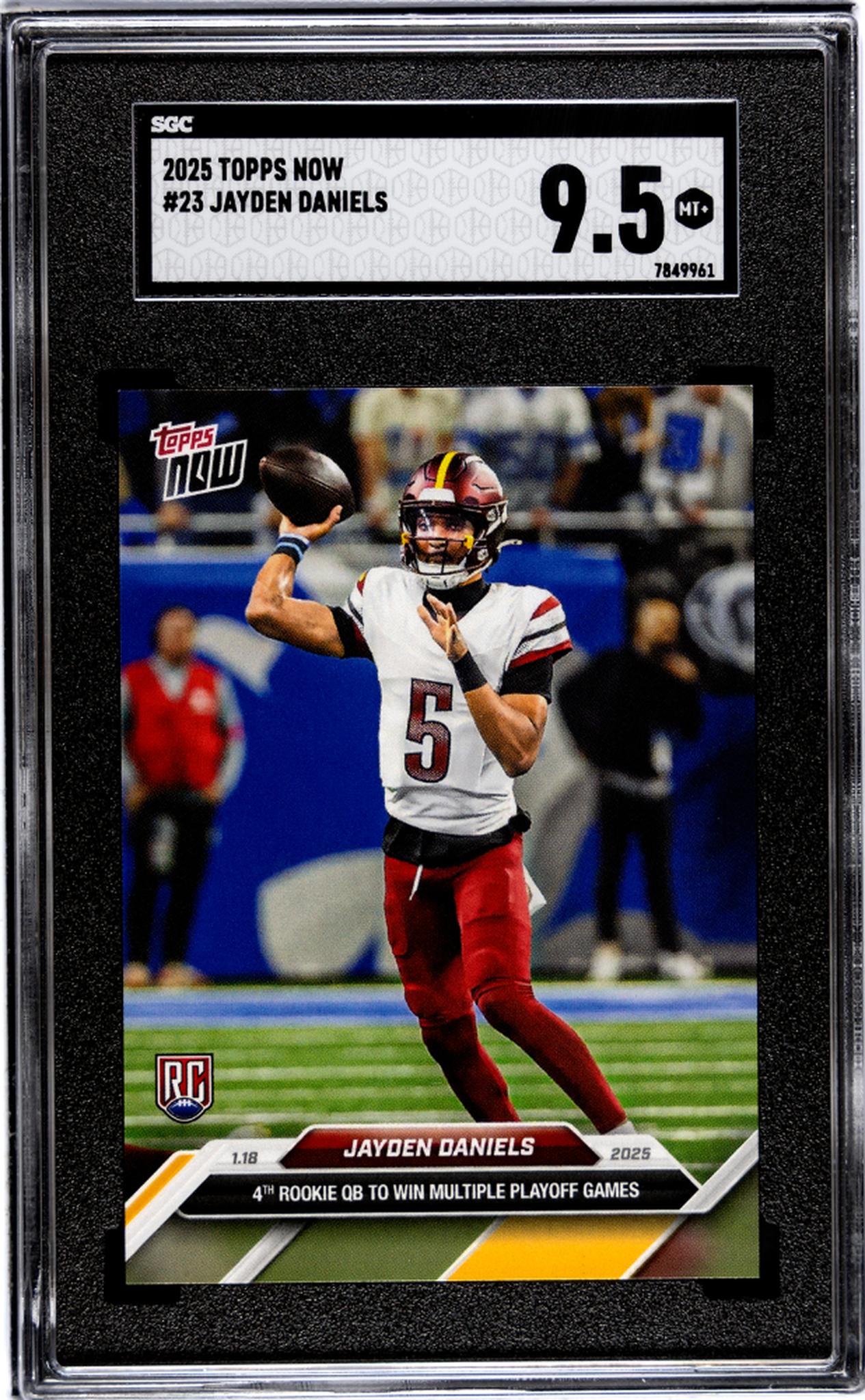 2025 Topps Now #23 Jayden Daniels SGC 9.5
