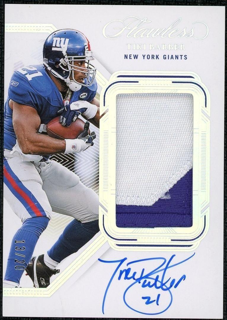 2023 Flawless Tiki Barber Silver Patch Auto /20
