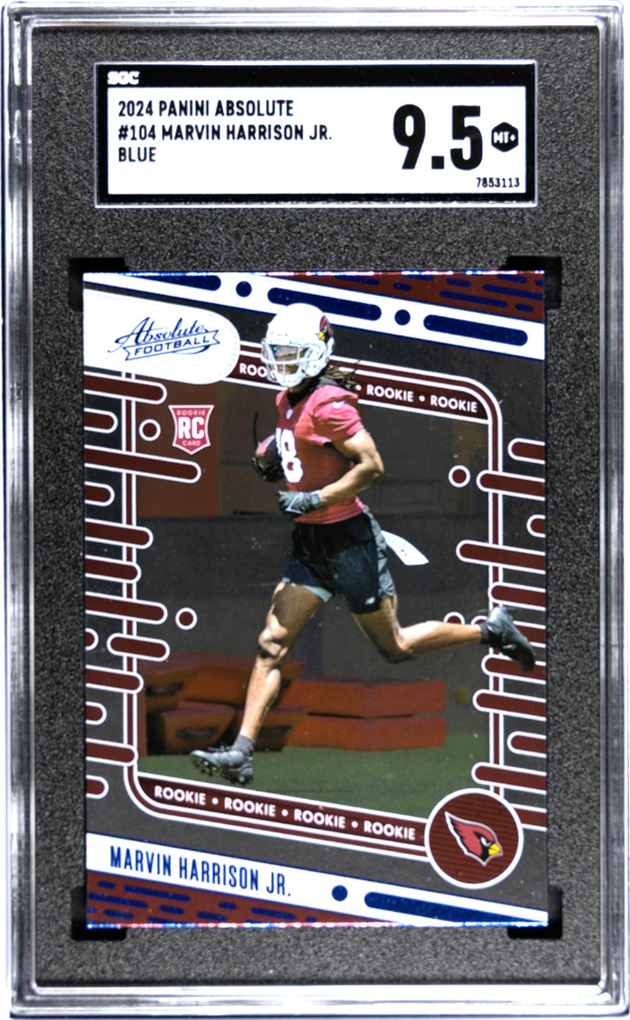2024 Panini Absolute #104 Marvin Harrison Jr. Blue SGC 9.5