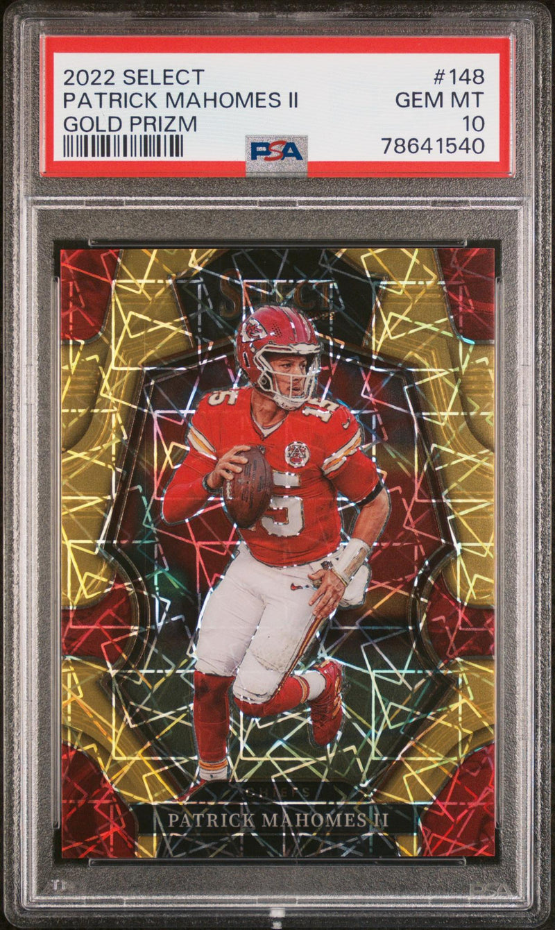 2022 Select Prizm Gold Patrick Mahomes II #148 /10 PSA 10