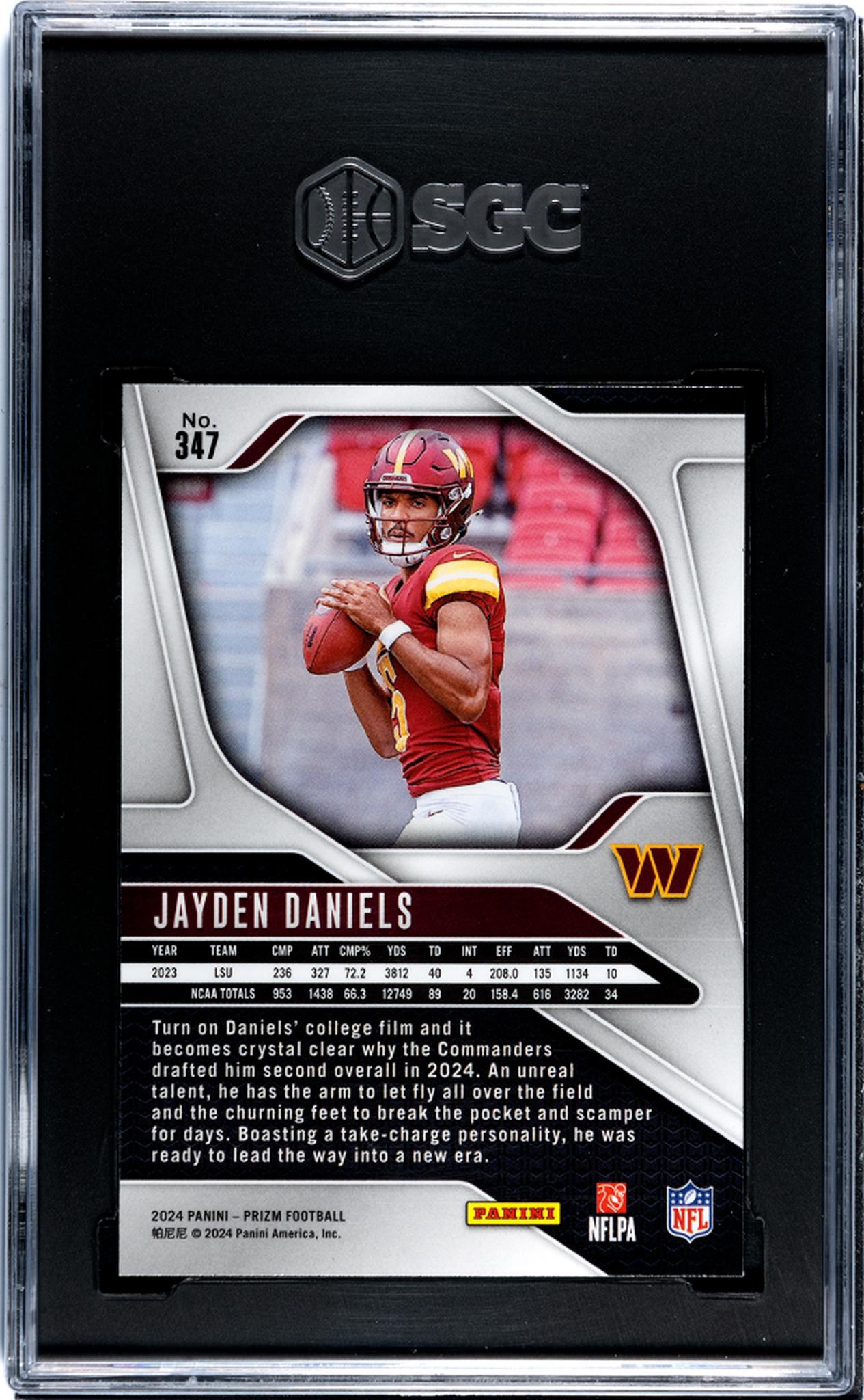 2024 Prizm #347 Jayden Daniels SGC 10