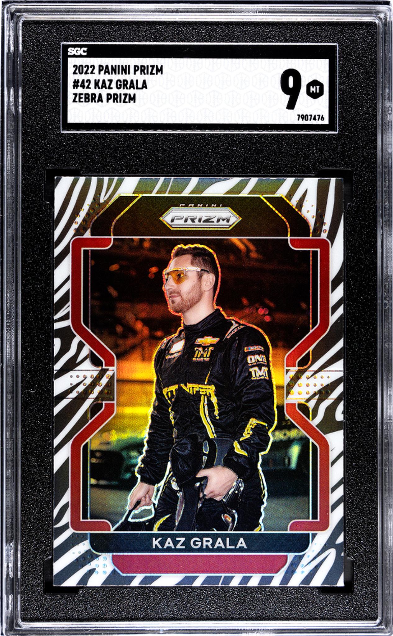 2022 Prizm #42 Kaz Grala Zebra Prizm SGC 9