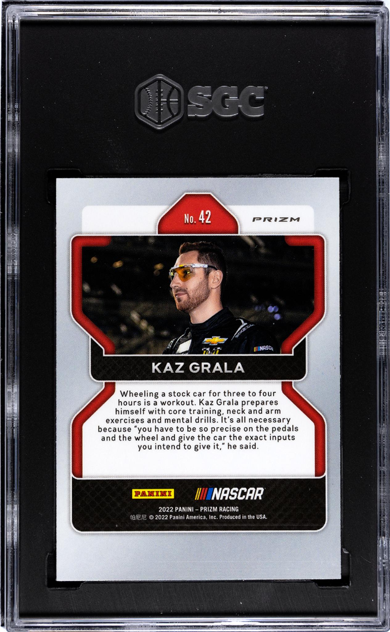 2022 Prizm #42 Kaz Grala Zebra Prizm SGC 9