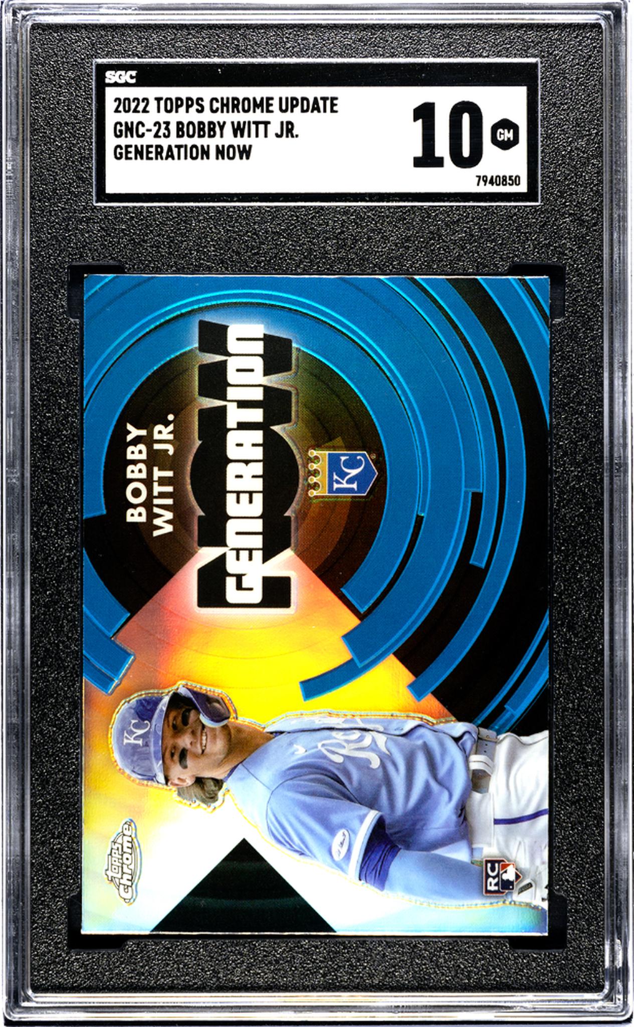 2022 Topps Chrome Update #GNC-23 Bobby Witt Jr. Generation Now SGC 10