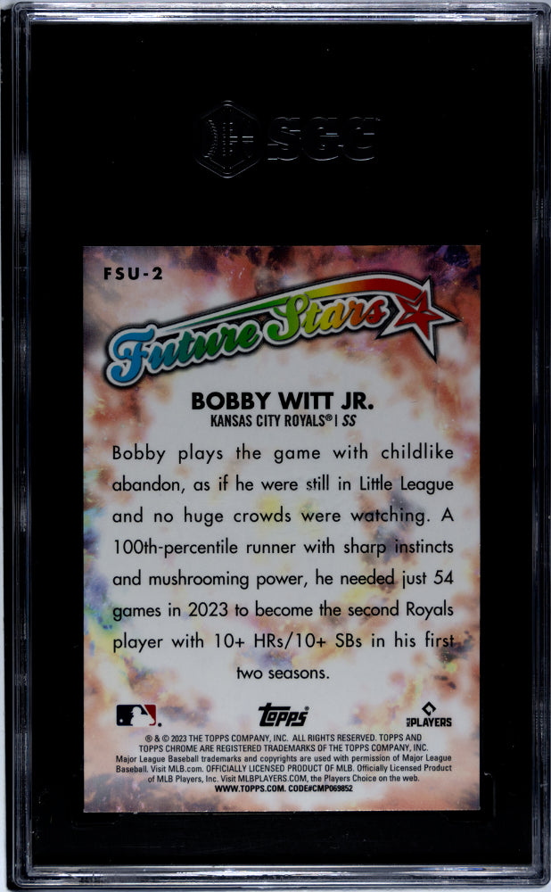 2023 Topps Chrome Update #FSU-2 Bobby Witt Jr. Future Stars SGC 9.5