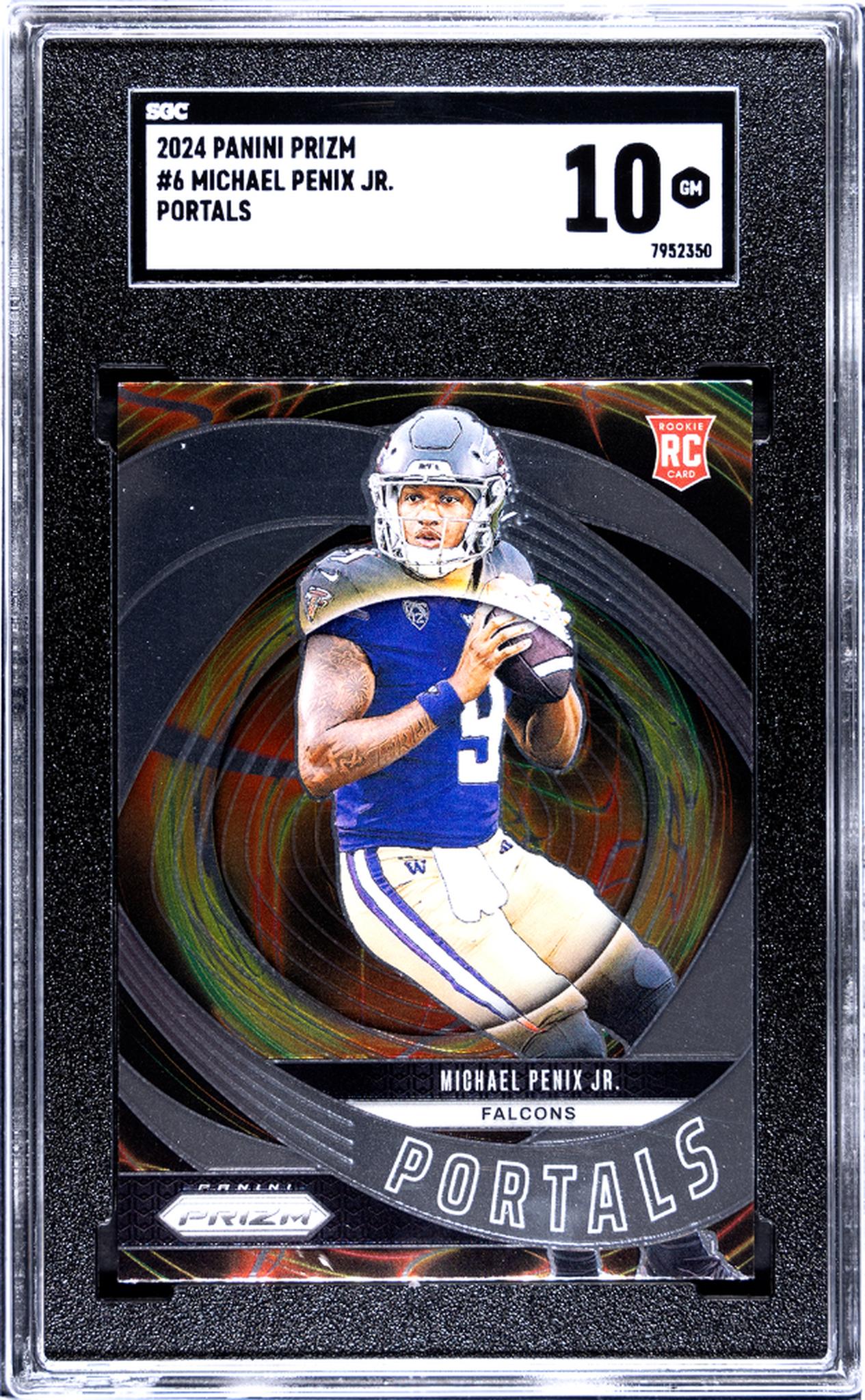 2024 Panini Prizm Portals Michael Penix Jr. #6 RC SGC 10