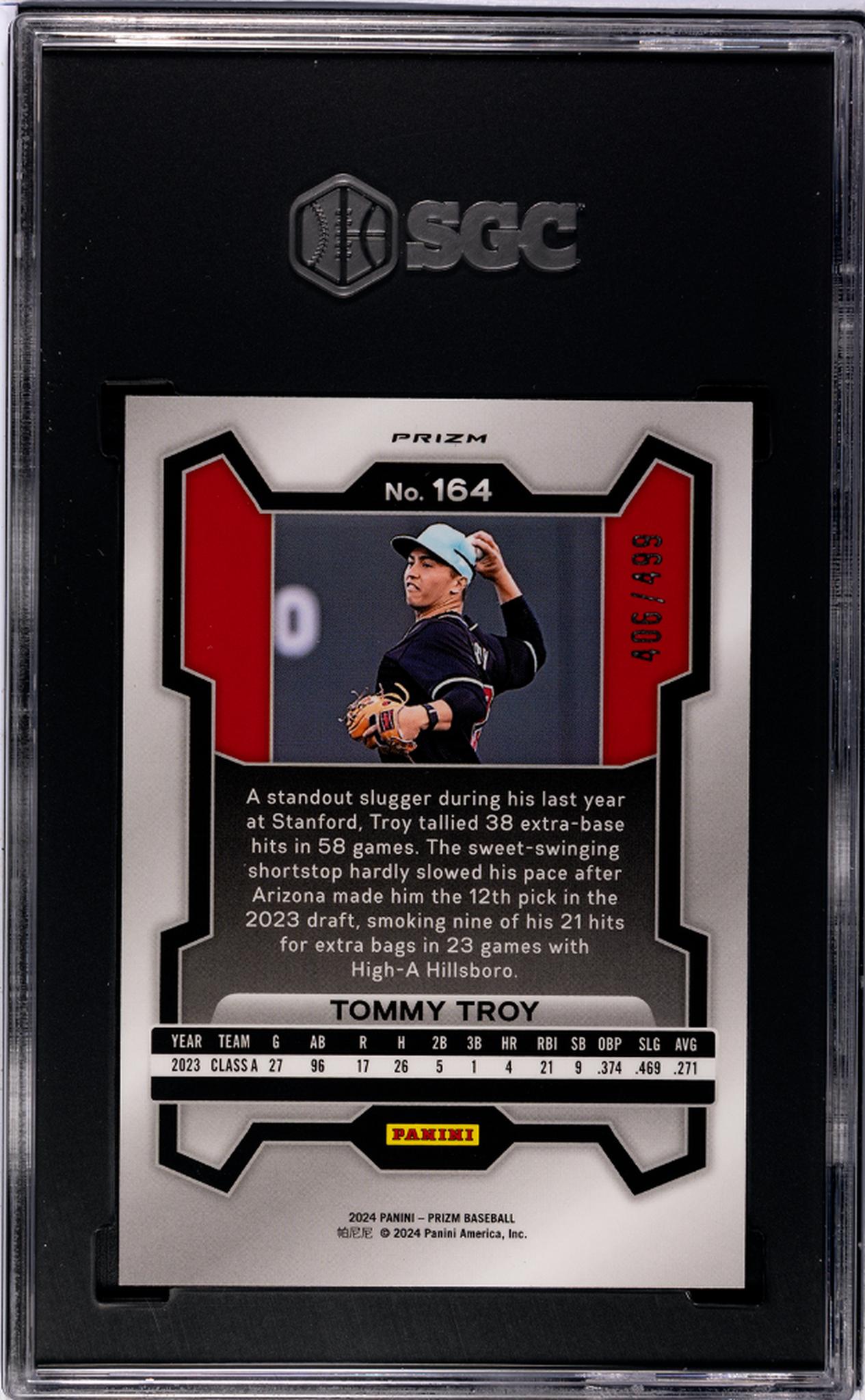 2024 Prizm #164 Tommy Troy /499 SGC 7
