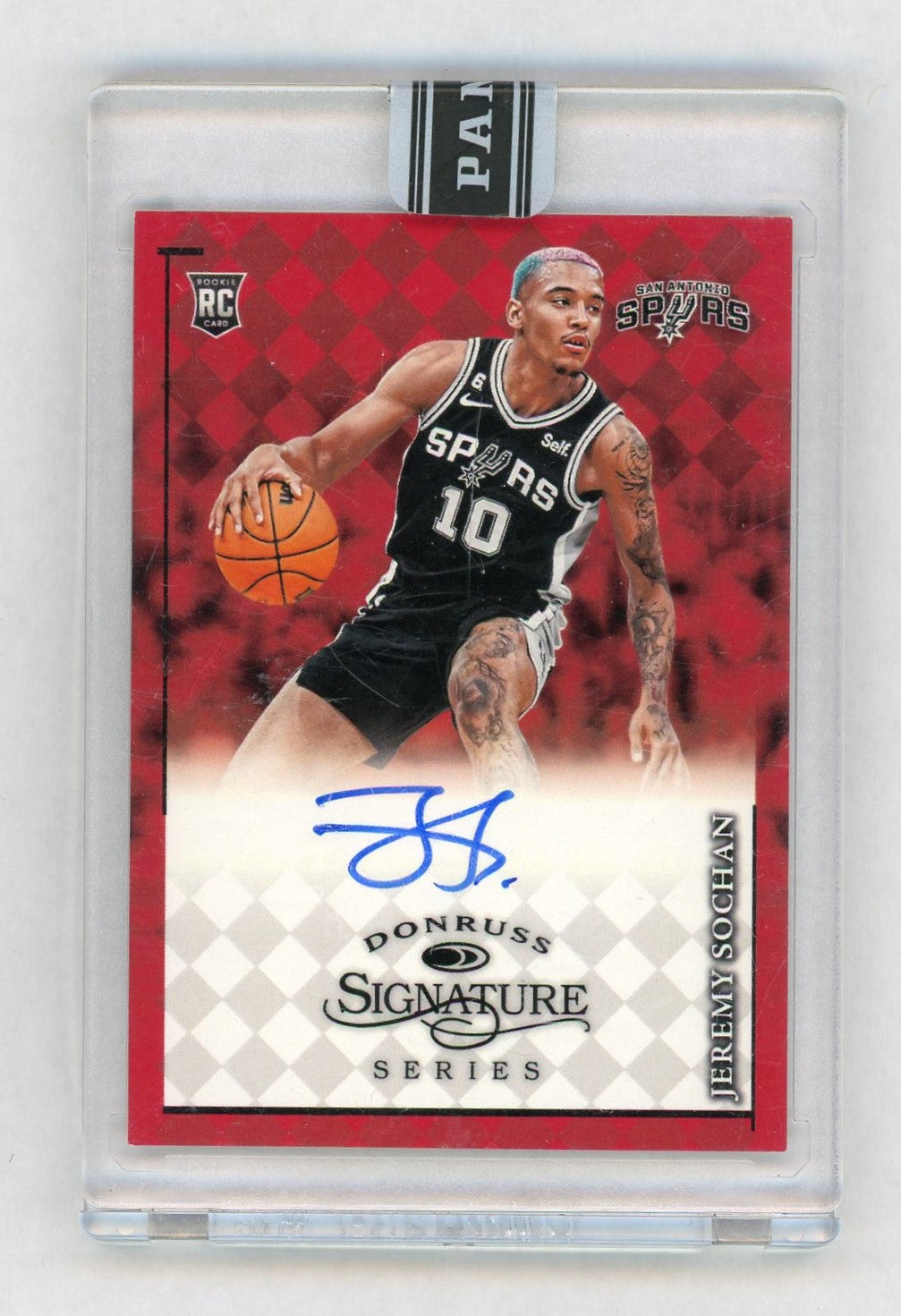 2022 Panini Instant Donruss Signatures DSS-9 Jeremy Sochan Rookie RC Auto Red /25