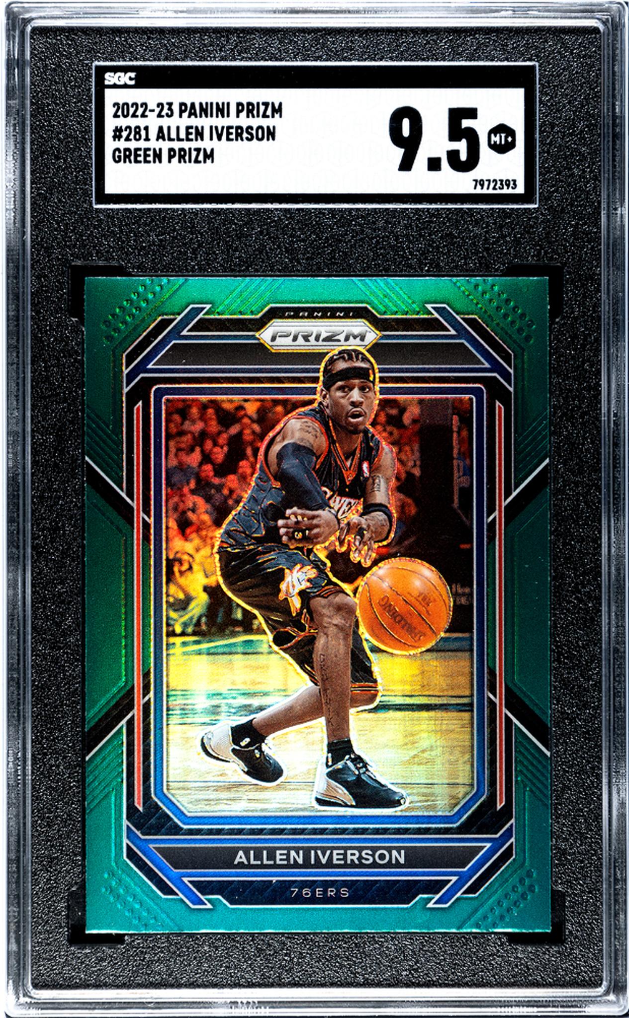 2022 Prizm #281 Allen Iverson Green Prizm SGC 9.5