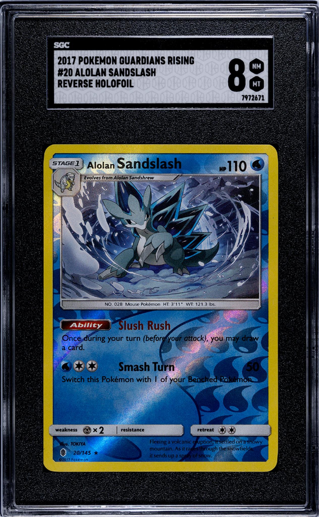 2017 Pokemon #20/145 Alolan Sandslash Guardians Rising SGC 8