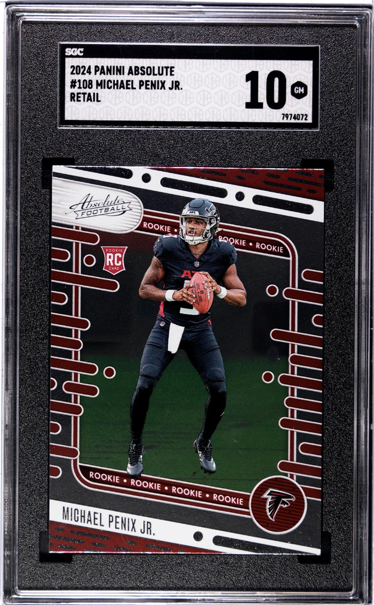 2024 Panini Absolute Retail Michael Penix Jr. #108 RC SGC 10