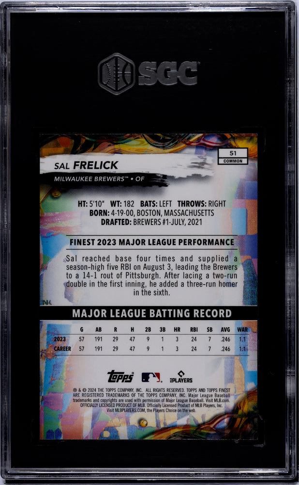 2024 Topps Finest #51 Sal Frelick SGC 9.5