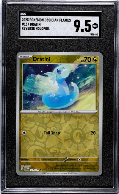 Pokémon Obsidian Flames Dratini #157/197 Reverse Holo SGC 9.5