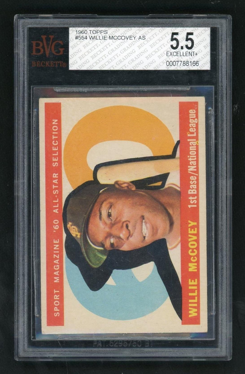 1960 Topps Willie McCovey #554 Sport Magazine '60 All-Star BVG 5.5