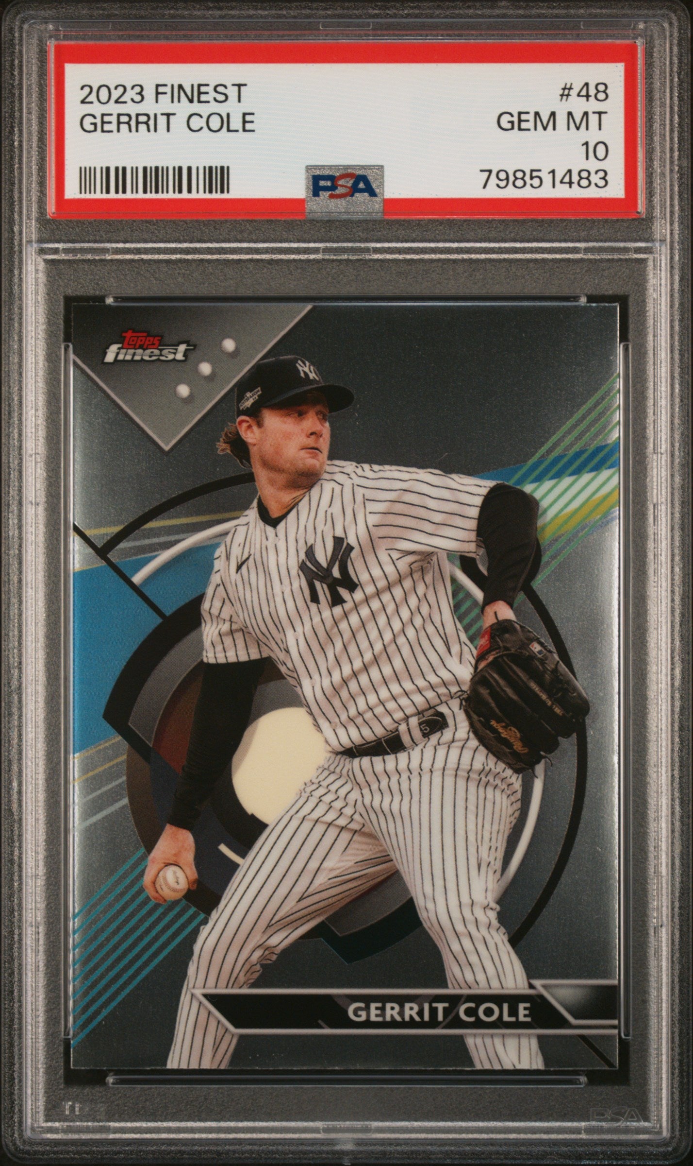 2023 Topps Finest Gerrit Cole #48 PSA 10