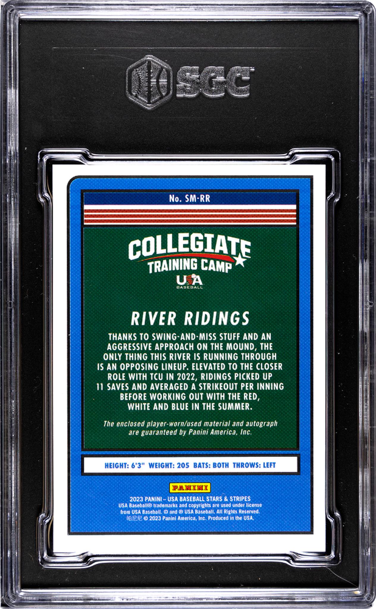 2023 Panini Stars & Str. Signature Material River Ridings #SM-RR /200 SGC 9.5 Auto 10