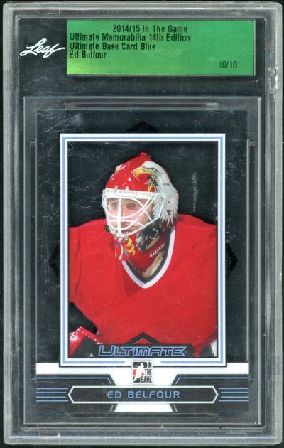 2014/15 Leaf Ultimate #9 Ed Belfour Ultimate Memorabilia  Blue 10/10  Leaf