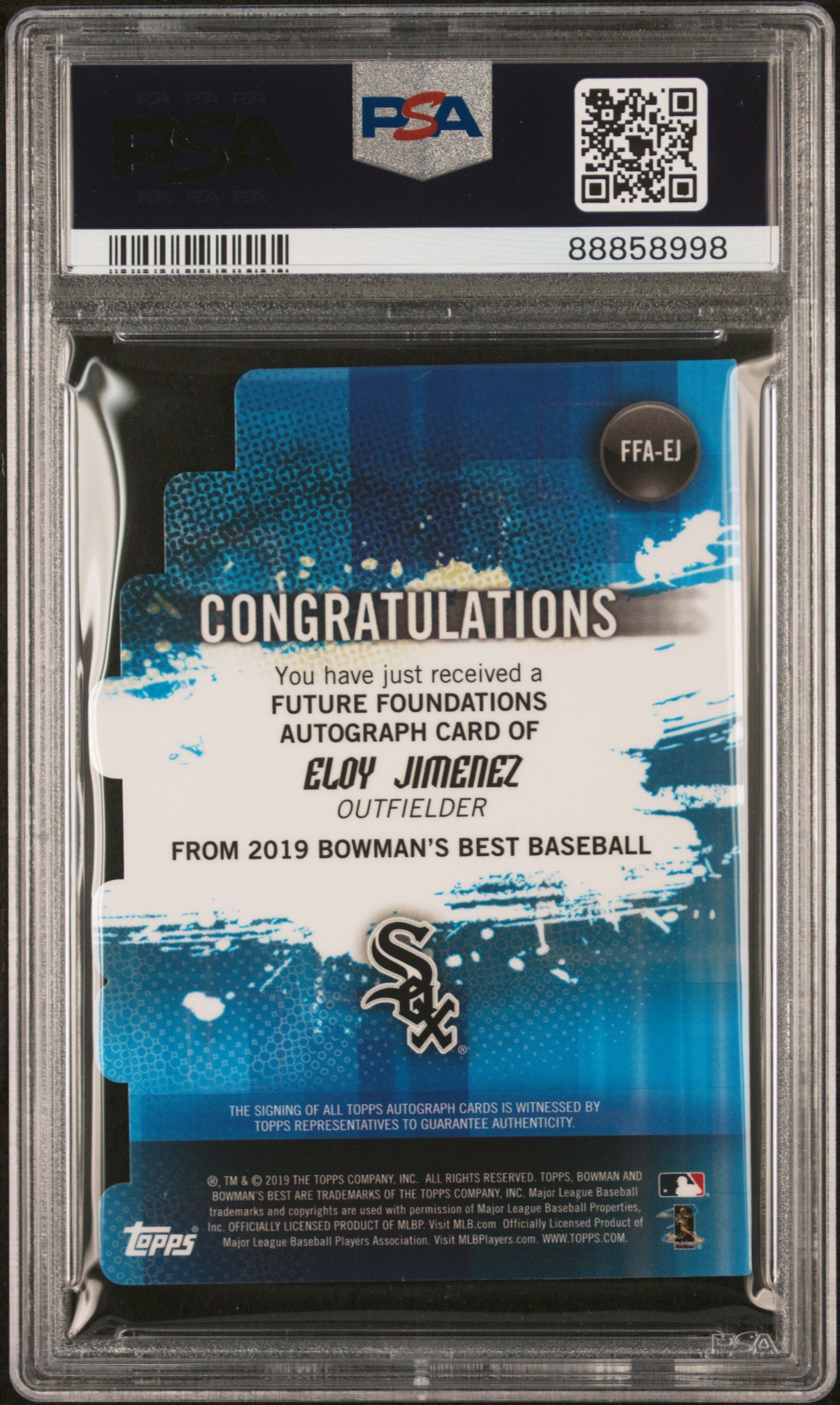 2019 Bowman's Best Atomic Eloy Jimenez #FFA-EJ RC Auto /25 PSA 10